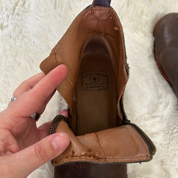 LUCKY BRAND LEATHER BOOTS 8/38 - Picture 7 of 12